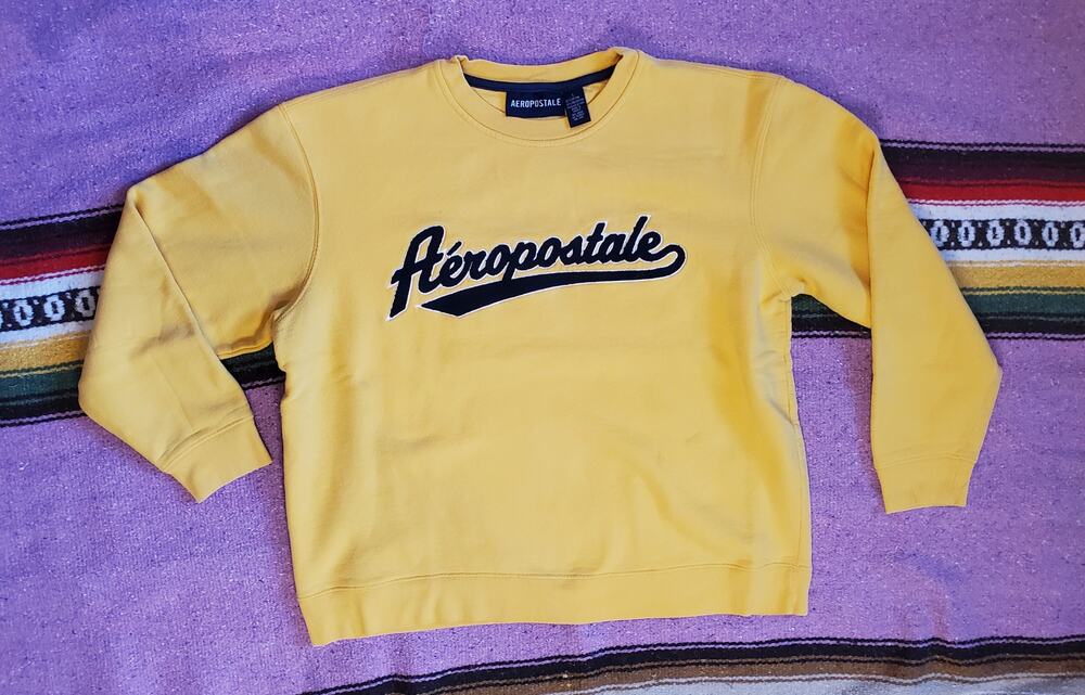 Yellow Aeropostale Pullover Crewneck Sweater Large